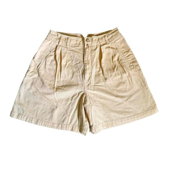 Vintage 90s Yellow Shorts Women's Size 10 Carroll Reed Mom‎ High Rise Pastel - Picture 1 of 8